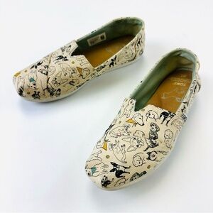 Toms dog theme canvas shoes Size 7